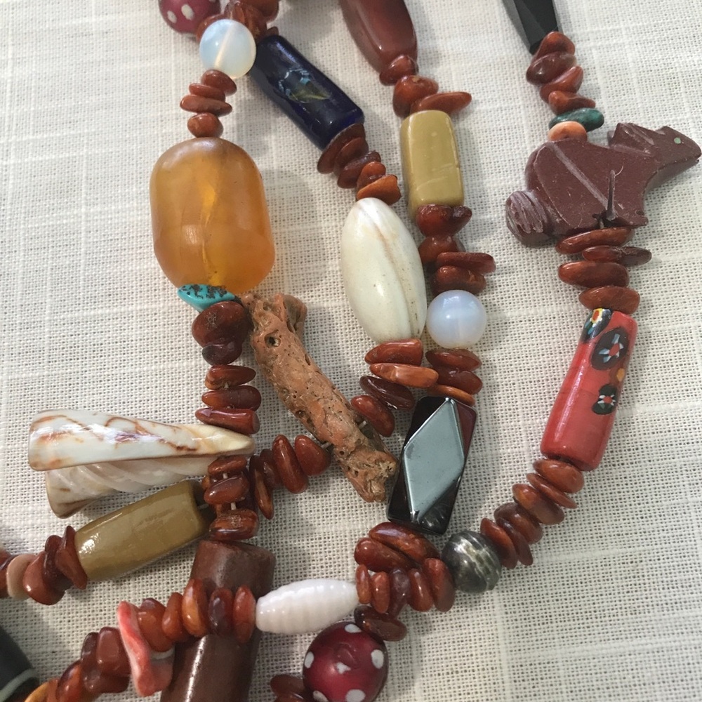 Santo Domingo Amazing 4 strand Fetish Coral Turquoise Necklace - Picture 6 of 8